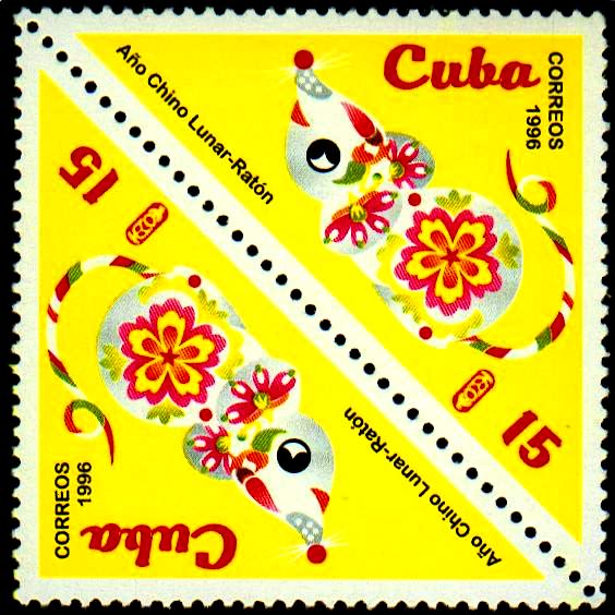 Марка Кубы, посвящённая Году Крысы